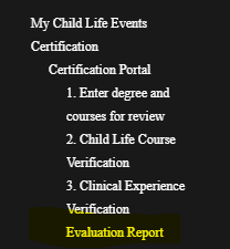 evaluation report